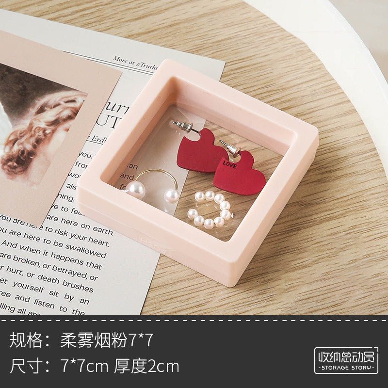 Transparent Film Box, Earring And Stud Storage Box, Earrings Jewelry Storage Box, Portable Antioxidant Pe Film Gift Box, Ear Clip Necklace Gift Box