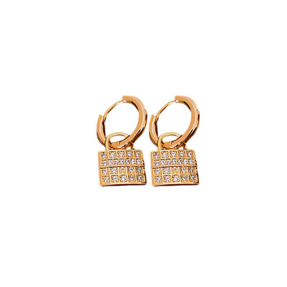 Genuine Gold Plated Earrings, Zirconia Wrapped Earring Clips