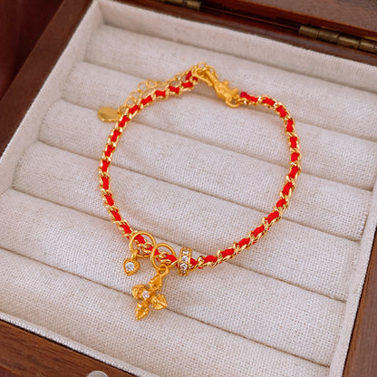 Genuine Gold Plated Zirconia Bracelet, Love Cross Bracelet