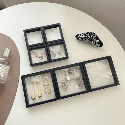 Transparent Film Box, Earring And Stud Storage Box, Earrings Jewelry Storage Box, Portable Antioxidant Pe Film Gift Box, Ear Clip Necklace Gift Box